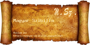 Magyar Szibilla névjegykártya